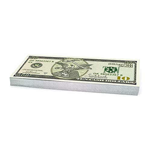 Billetes juguete de 10 dolares tamaño real 300uds