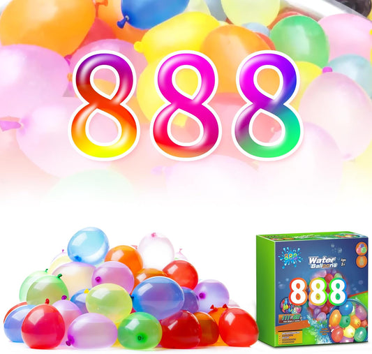 888 globos de agua con relleno rápido 24 paqs x 37