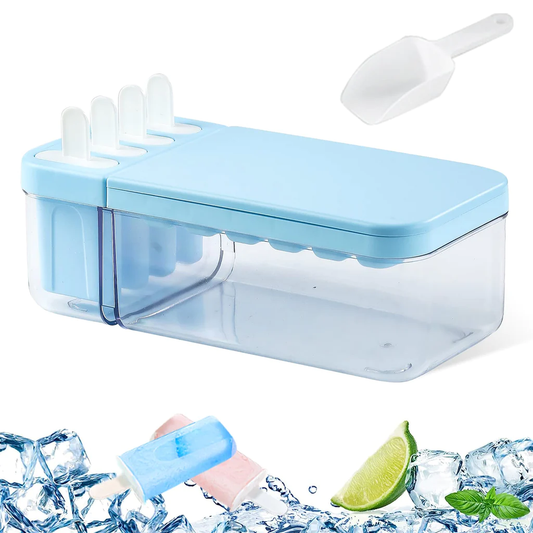 Ice tray with ice cube mold and ice cream mold + shovel